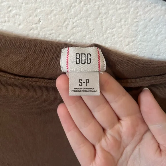 Urban Outfitters Brown Long Sleeve Top with Striped Accents - Picture 3 of 5